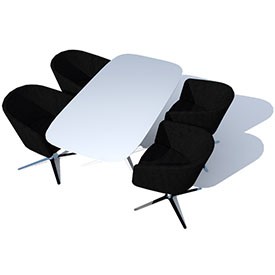 Club chair layout 3D Object | FREE Artlantis Objects Download